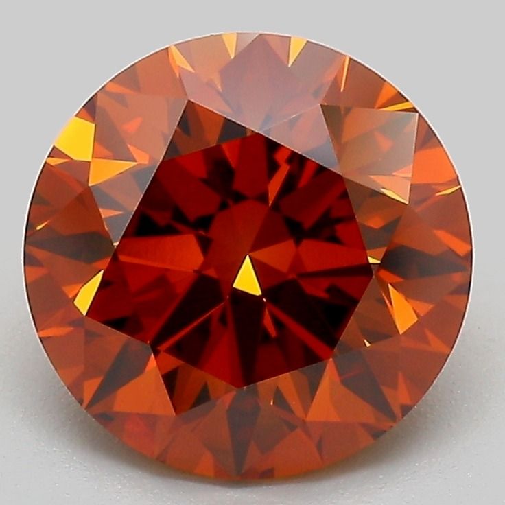 Round Fancy Vivid Orange Lab-grown Diamond 3.04ct VS1 loose diamond