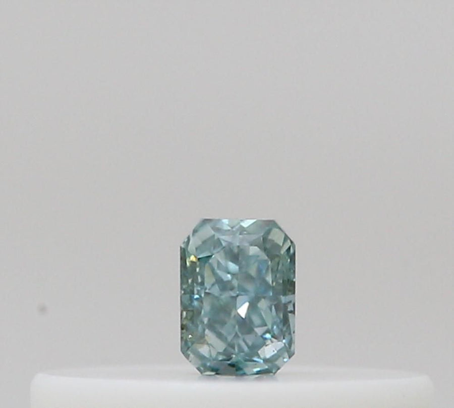 Radiant Fancy Deep Blueish Green Natural Diamond 0.04ct loose diamond