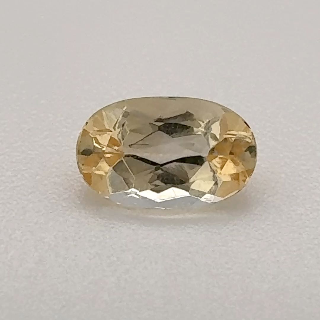 Oval Yellow Topaz 0.655ct loose gemstone