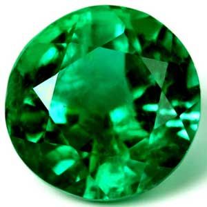 Round Green Emerald 0.95ct loose gemstone