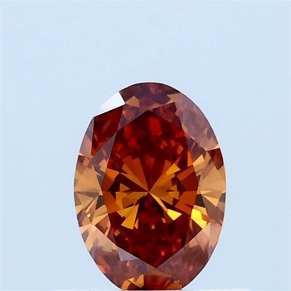 Oval Fancy Vivid Orange Lab-grown Diamond 0.49ct VS1 loose diamond