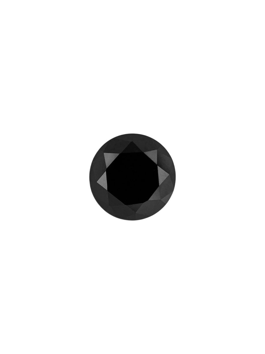 Round Fancy Black Natural Diamond 0.22ct VVS2 loose diamond