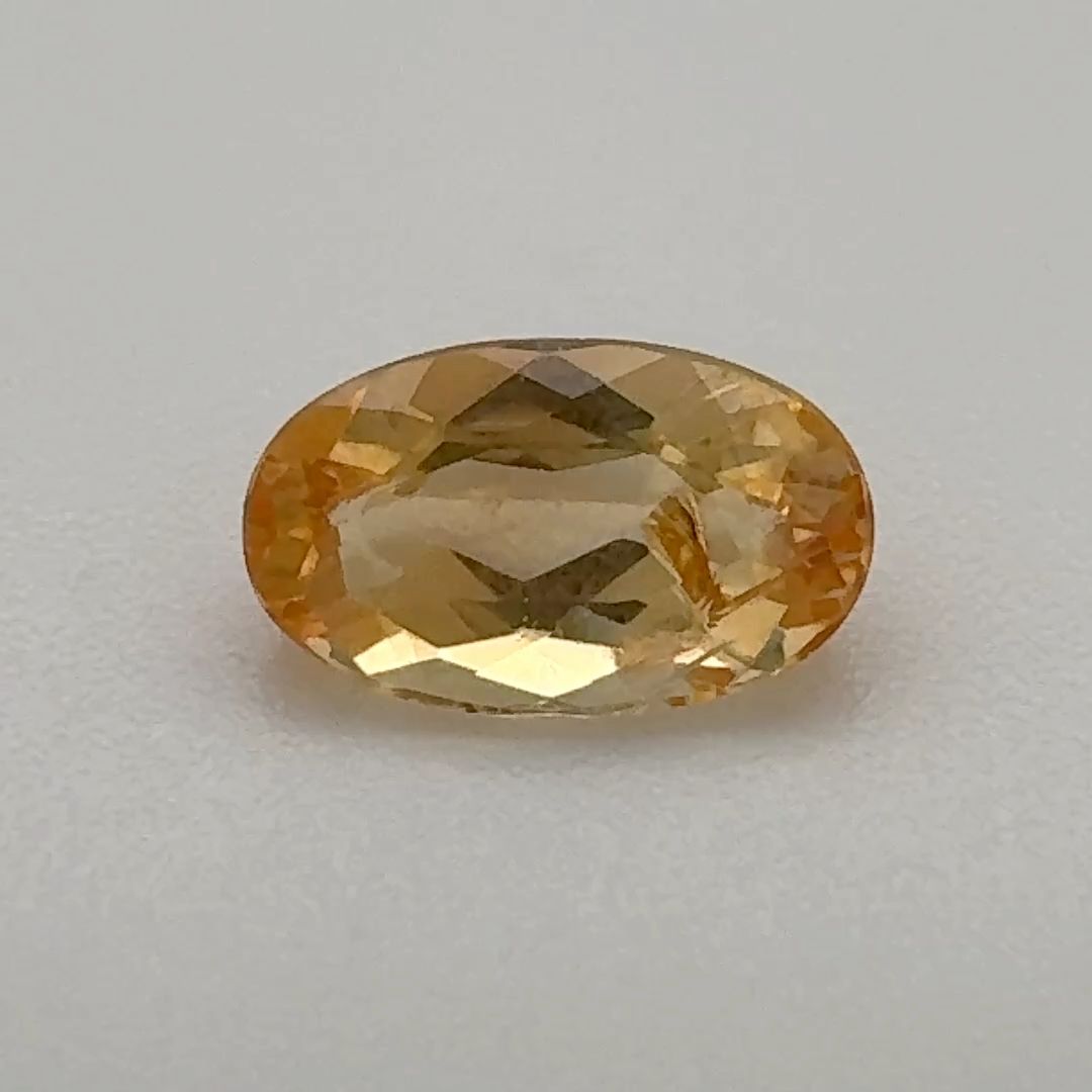 Oval Orange Topaz 0.885ct loose gemstone