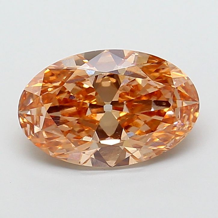 Oval Fancy Light Brown Lab-grown Diamond 3.53ct VS1 loose diamond
