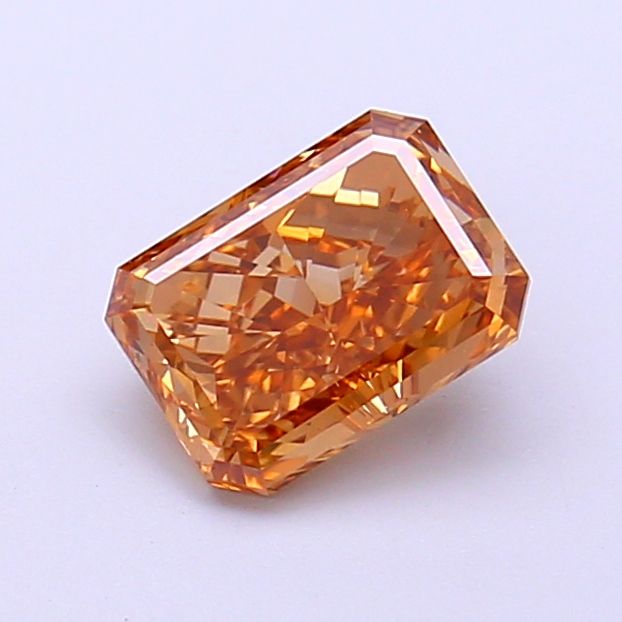 Radiant Fancy Light Orangey Brown Lab-grown Diamond 1.02ct VS2 loose diamond