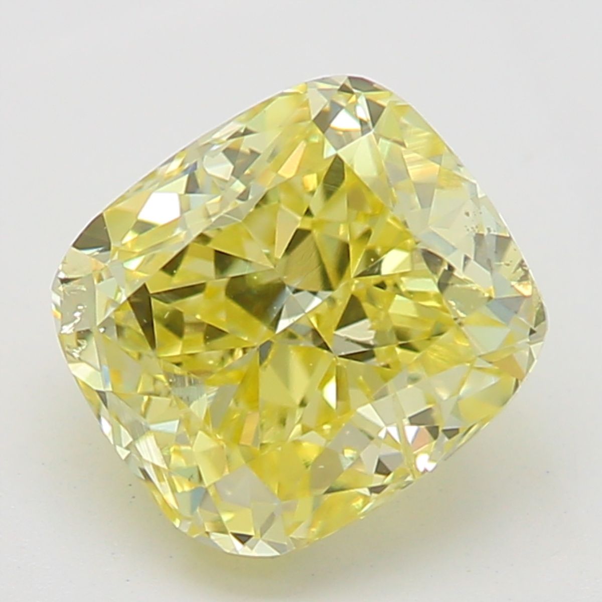 Cushion Fancy Yellow Natural Diamond 0.9ct SI2 loose diamond