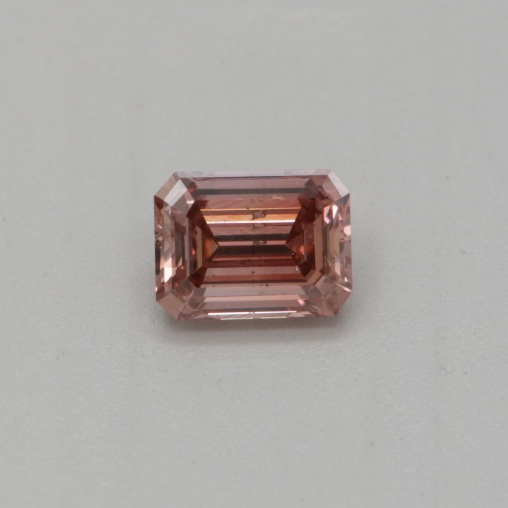 Emerald Fancy Deep Brownish Orangey Pink Natural Diamond 0.25ct SI2 loose diamond