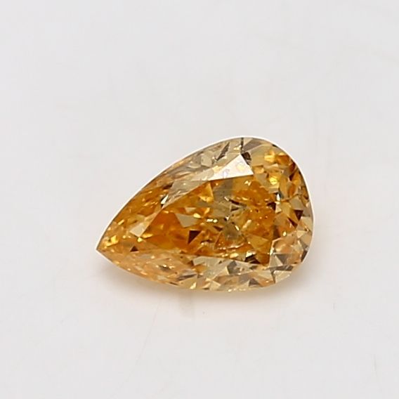 Pear Fancy Intense Yellow Orange Natural Diamond 0.47ct loose diamond