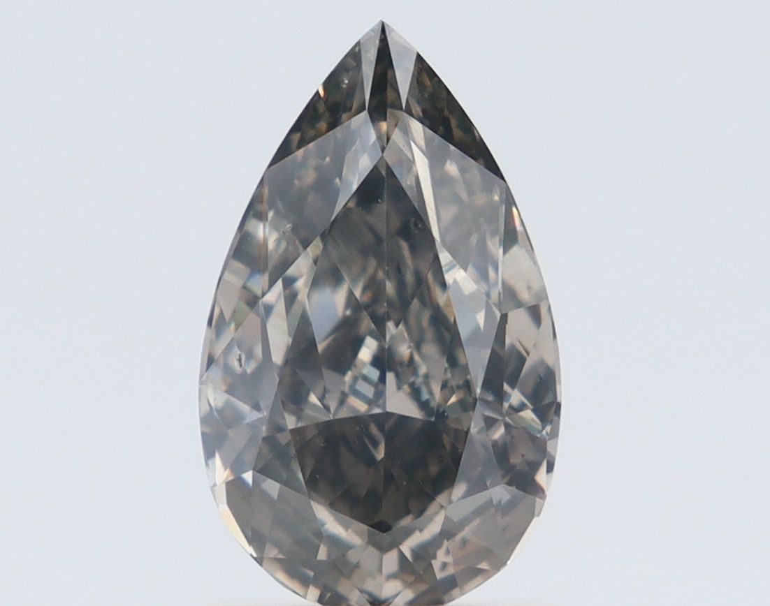 Pear Fancy Dark Gray Natural Diamond 1.51ct SI2 loose diamond