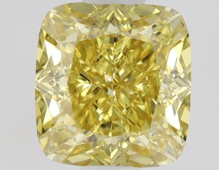 Cushion Fancy Intense Yellow Natural Diamond 0.7ct VVS2 loose diamond