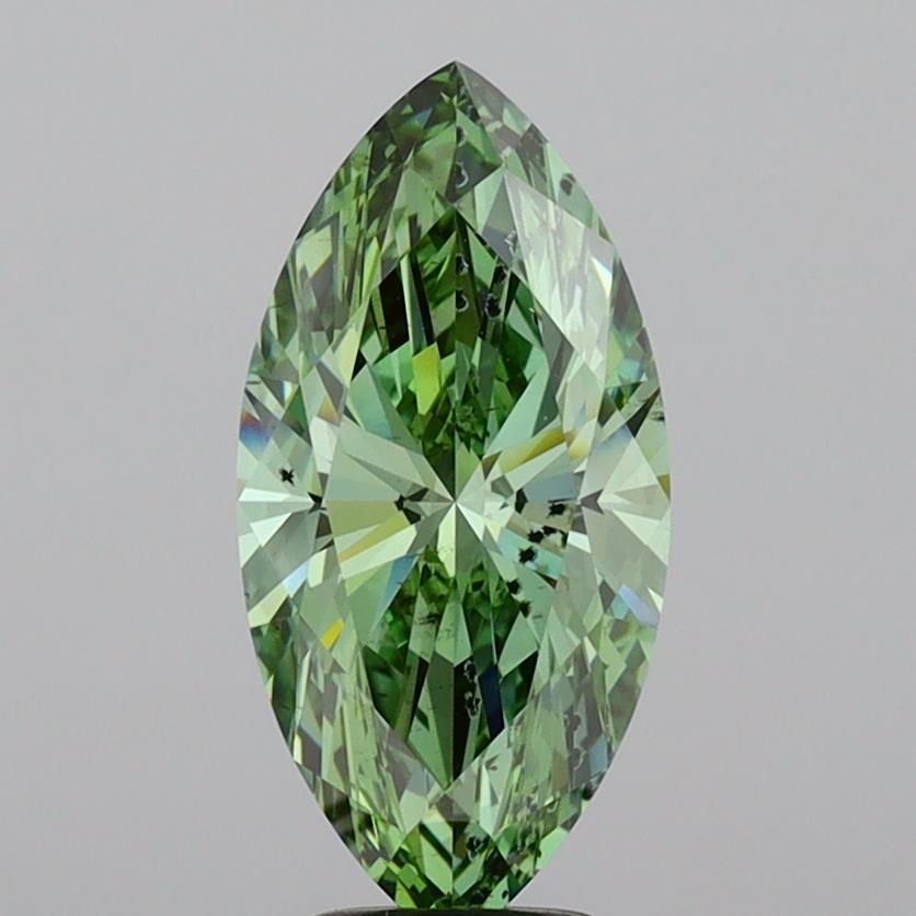 Marquise Fancy Vivid Green Lab-grown Diamond 4ct SI1 loose diamond