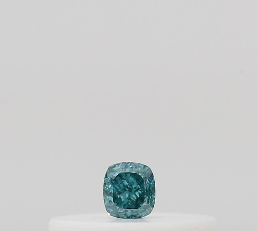 Cushion Fancy Vivid Blue Green Natural Diamond 0.05ct loose diamond
