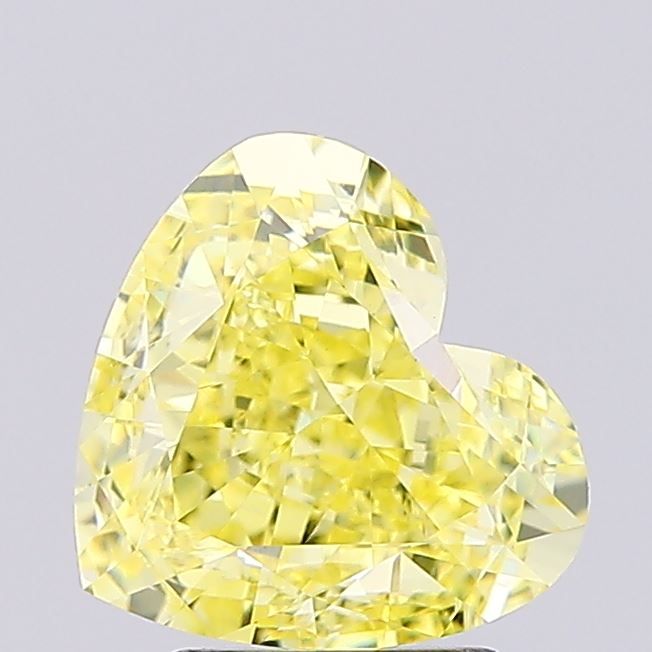Heart Fancy Intense Yellow Lab-grown Diamond 3.01ct VVS2 loose diamond