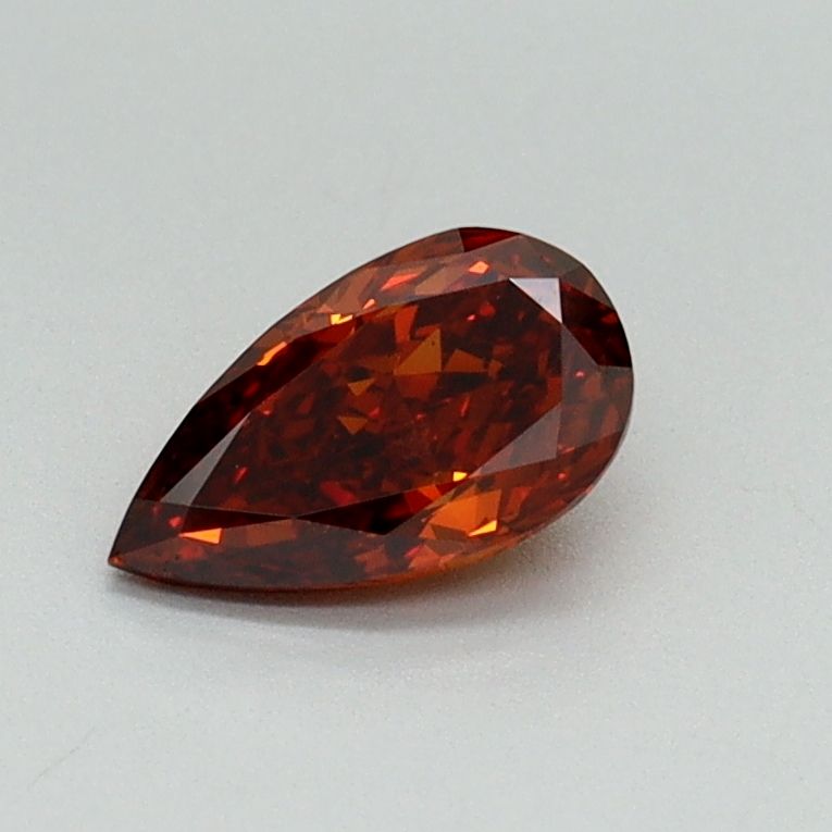 Pear Fancy Vivid Orange Lab-grown Diamond 0.51ct VS2 loose diamond