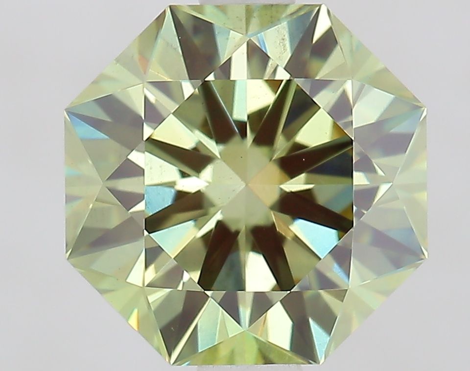 Octagonal Fancy Vivid Green Lab-grown Diamond 2ct VS2 loose diamond