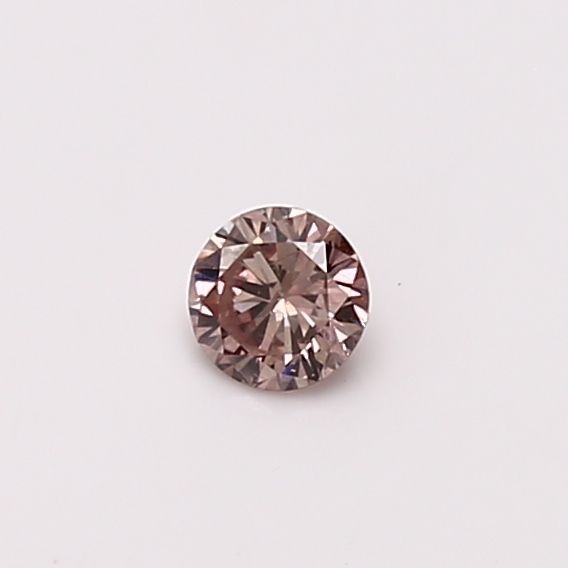 Round Fancy Brownish Orangey Pink Natural Diamond 0.17ct SI2 loose diamond