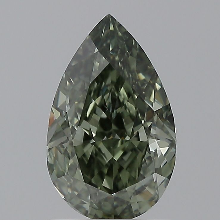 Pear Fancy Dark Gray Green Natural Diamond 1.02ct VS2 loose diamond
