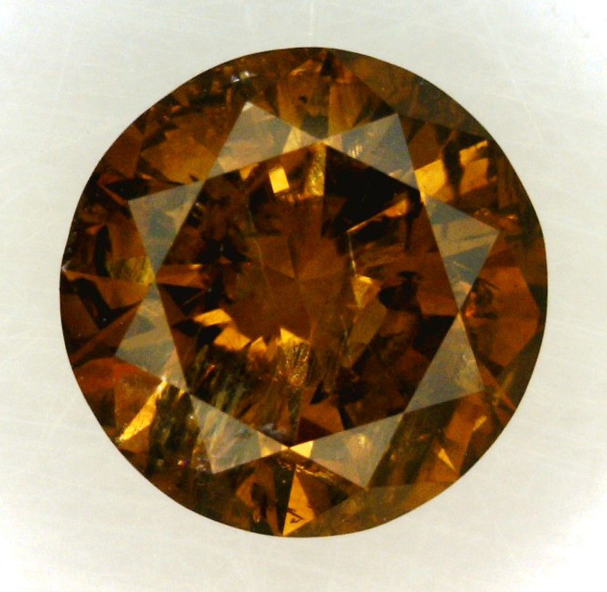 Round Fancy Dark Orangey Brown Natural Diamond 0.78ct loose diamond