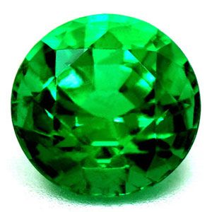 Round Green Emerald 0.92ct loose gemstone