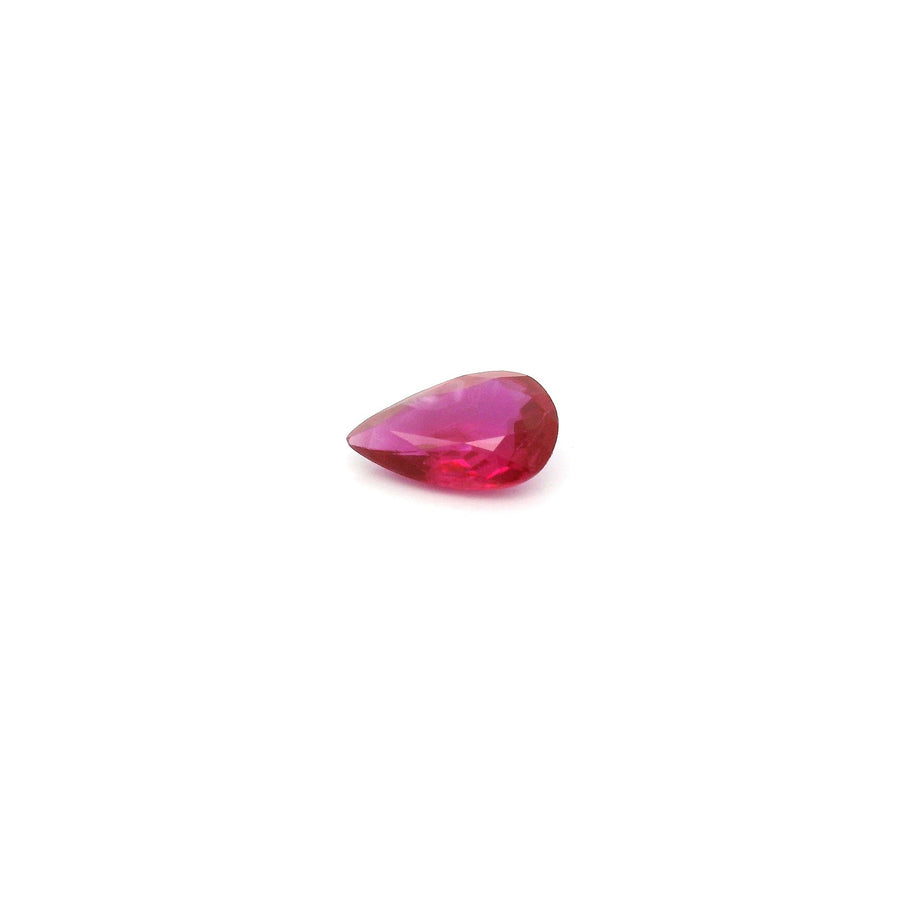 Pear Red Ruby 0.39ct loose gemstone