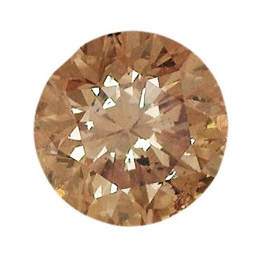 Round Fancy Champagne Natural Diamond 1ct VS2 loose diamond
