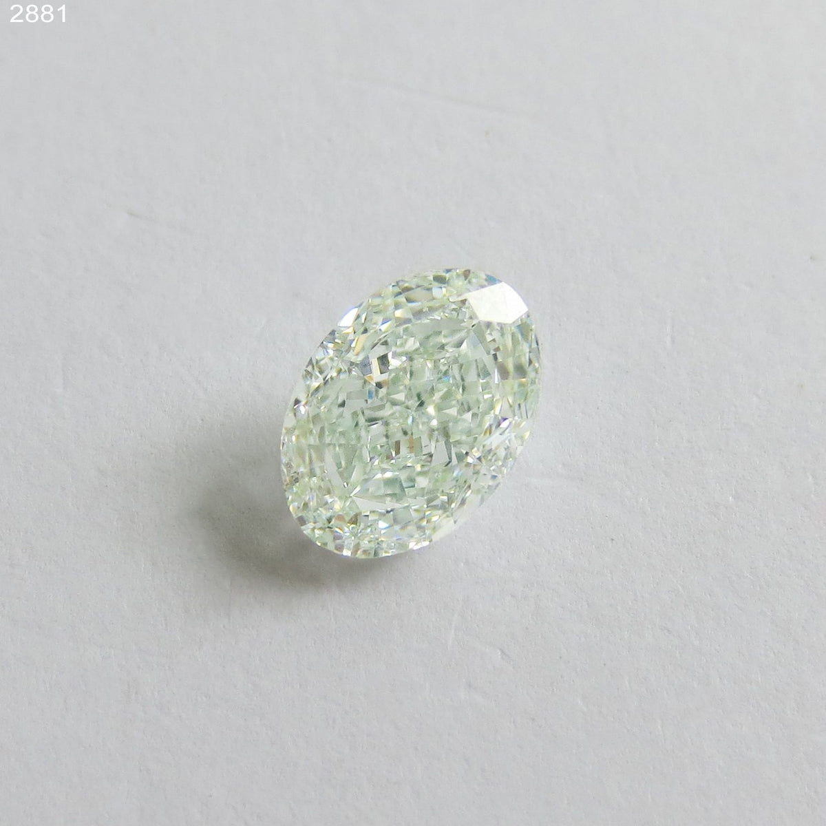 Oval Very Light Green Natural Diamond 1.8ct SI1 loose diamond