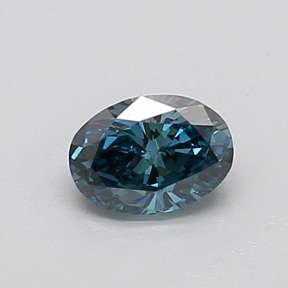 Oval Fancy Deep Greenish Blue Lab-grown Diamond 0.38ct VS1 loose diamond