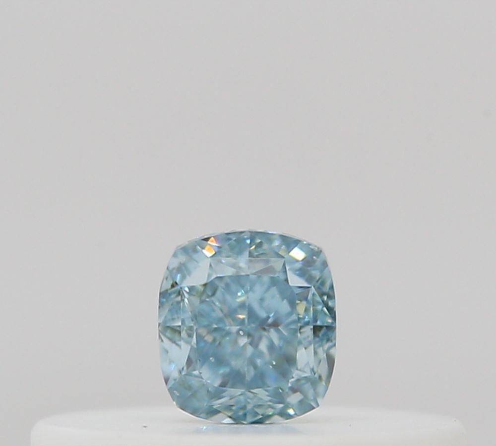 Cushion Fancy Intense Green Blue Natural Diamond 0.11ct loose diamond