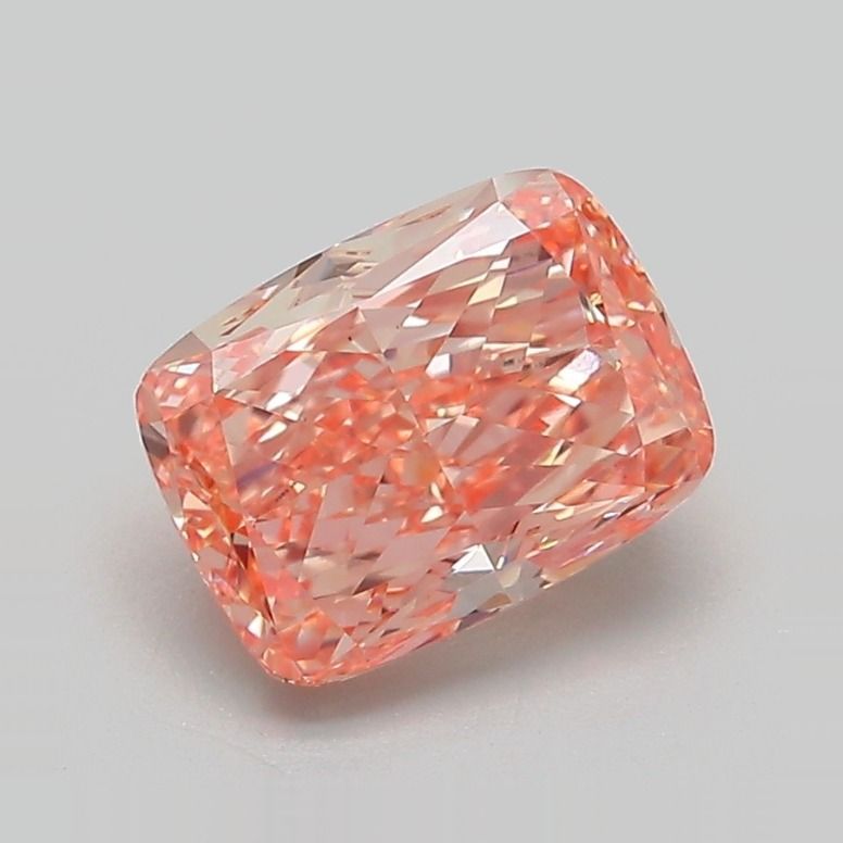 Cushion Fancy Vivid Pink Orange Lab-grown Diamond 1.95ct VS1 loose diamond