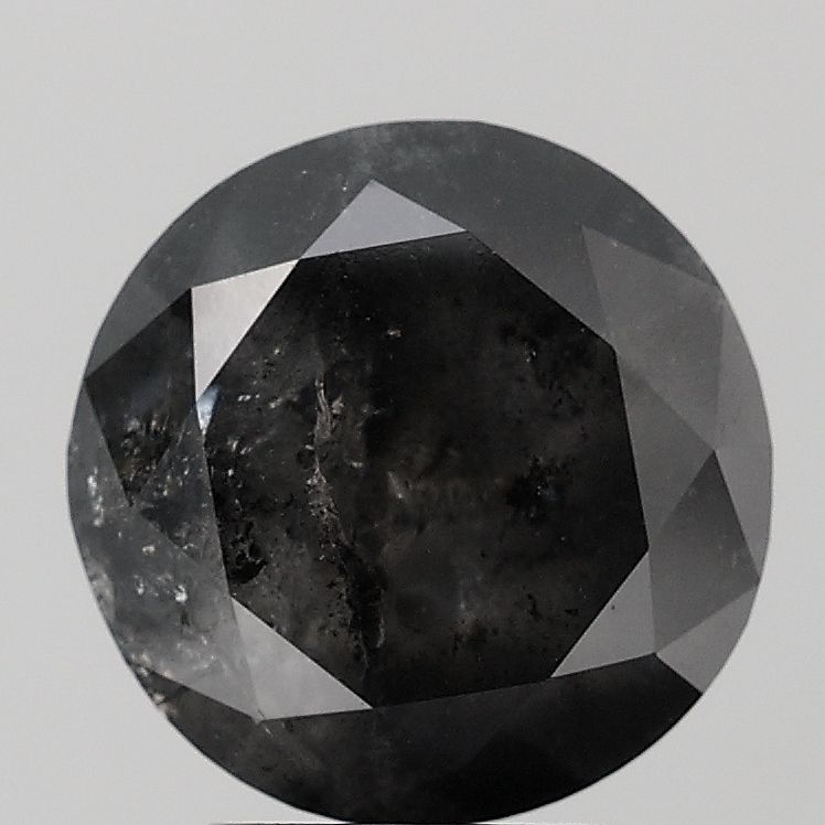 Round Fancy Dark Gray Natural Diamond 4.81ct VVS2 loose diamond