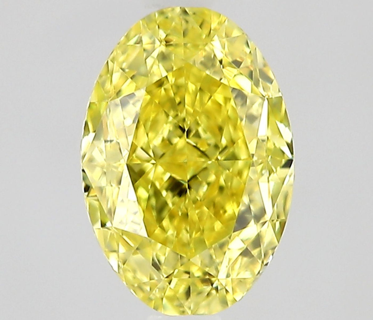 Oval Fancy Vivid Yellow Natural Diamond 0.65ct VVS1 loose diamond