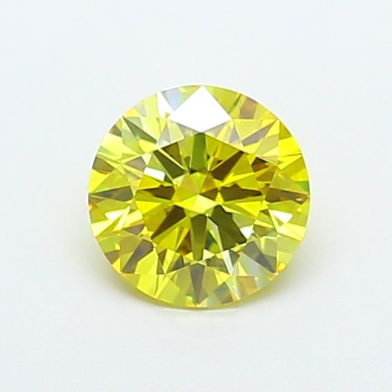 Round Fancy Vivid Yellow Lab-grown Diamond 1.07ct VVS1 loose diamond