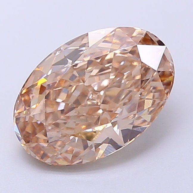 Oval Fancy Light Brown Lab-grown Diamond 2.08ct VVS2 loose diamond