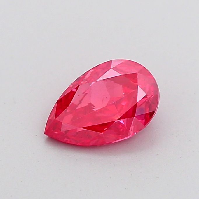 Pear Fancy Vivid Red Lab-grown Diamond 0.8ct SI1 loose diamond