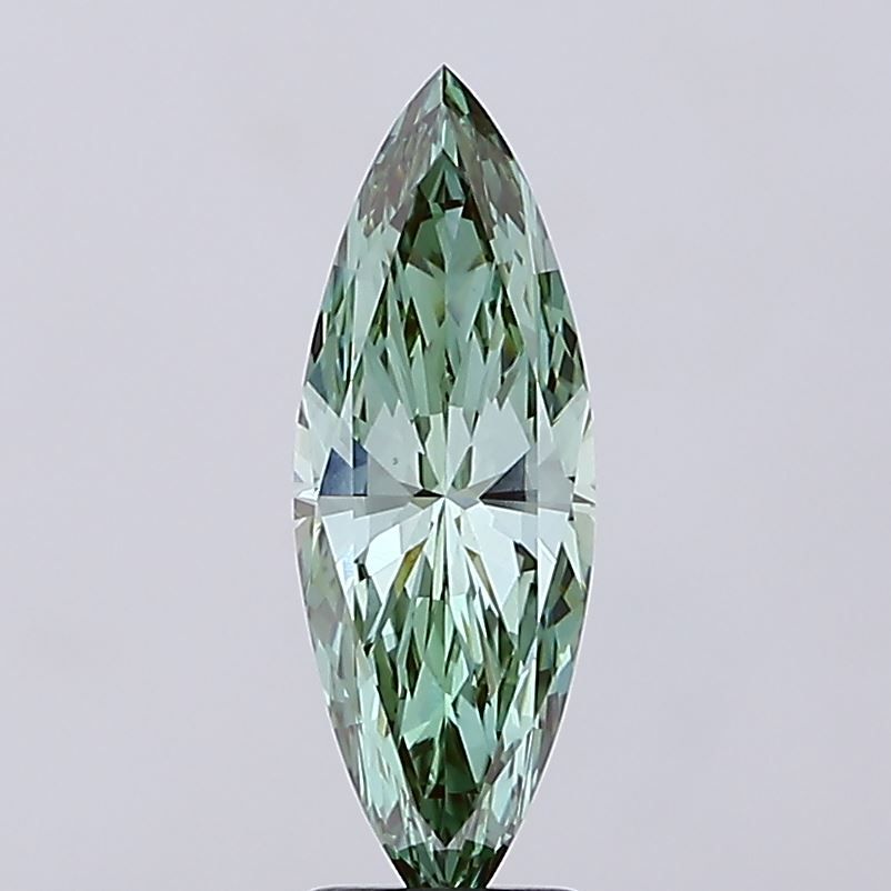 Marquise Fancy Vivid Green Lab-grown Diamond 2.51ct VS1 loose diamond