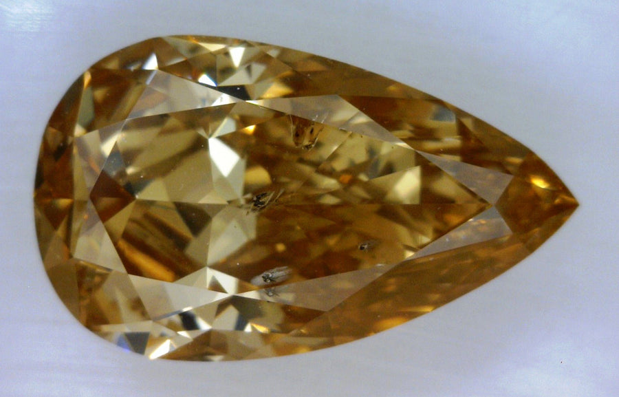 Pear Fancy Orange Brown Orange Natural Diamond 1.17ct loose diamond