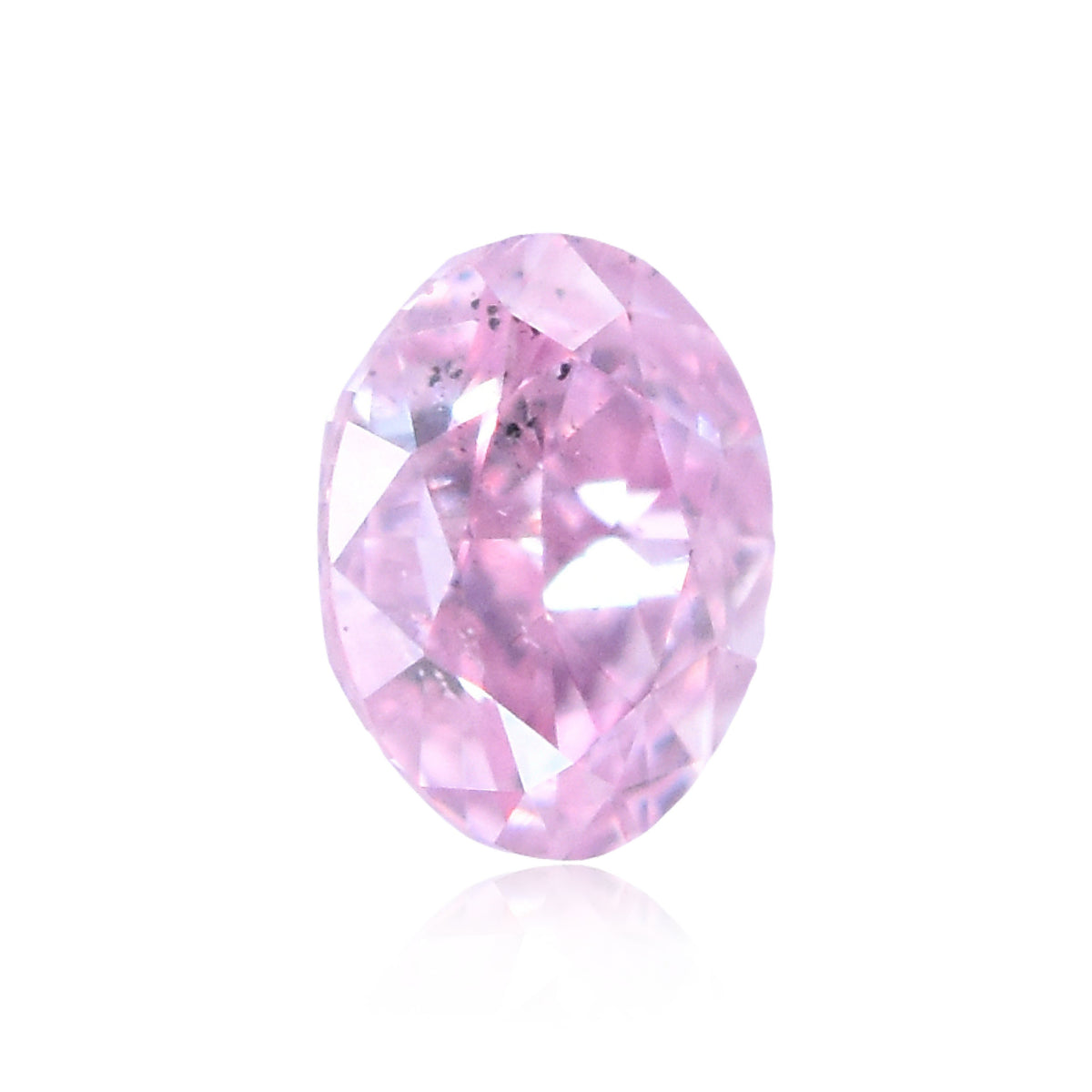 Oval Fancy Intense Purplish Pink Natural Diamond 0.11ct loose diamond