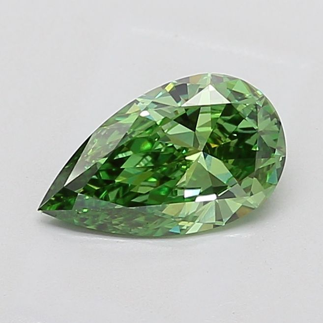 Pear Fancy Vivid Green Lab-grown Diamond 1.42ct VS1 loose diamond