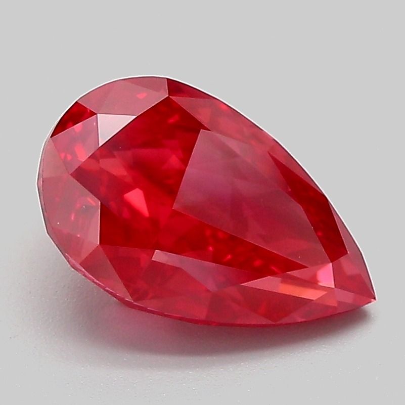 Pear Fancy Vivid Red Lab-grown Diamond 2.11ct VS2 loose diamond