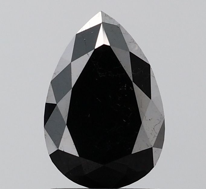 Pear Black Natural Diamond 1.8ct VS1 loose diamond