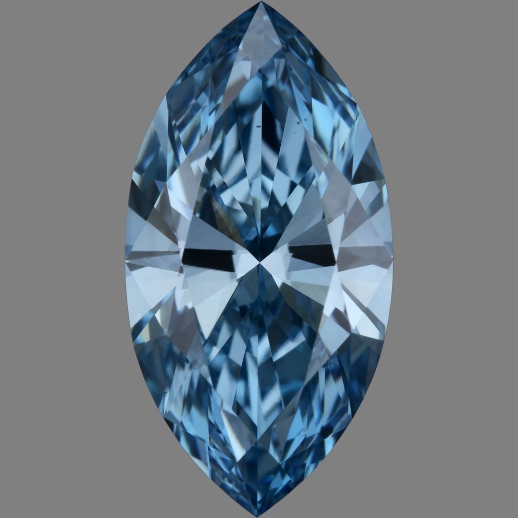 Marquise Fancy Vivid Blue Lab-grown Diamond 1.4ct VS1 loose diamond