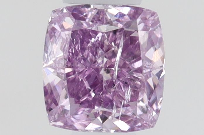 Cushion Fancy Intense Pink Purple Natural Diamond 0.18ct I2 loose diamond