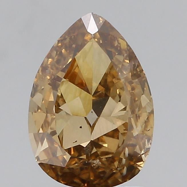 Pear Fancy Yellowish Brown Natural Diamond 2ct SI1 loose diamond