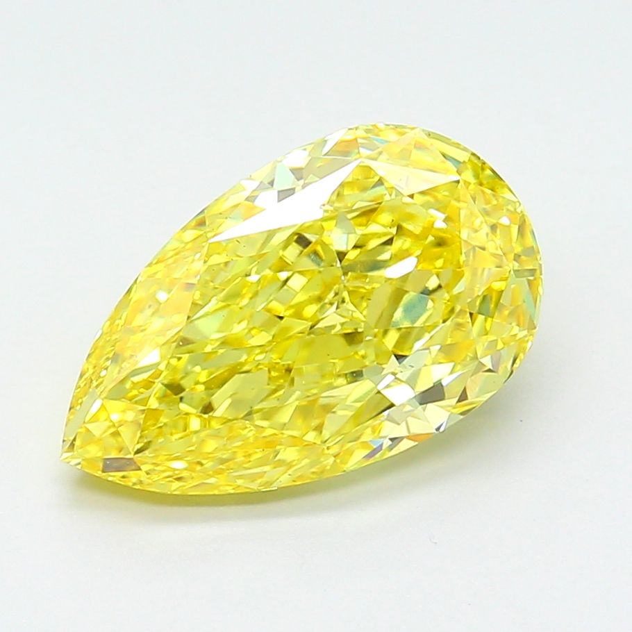 Pear Fancy Vivid Yellow Lab-grown Diamond 5.05ct VS2 loose diamond
