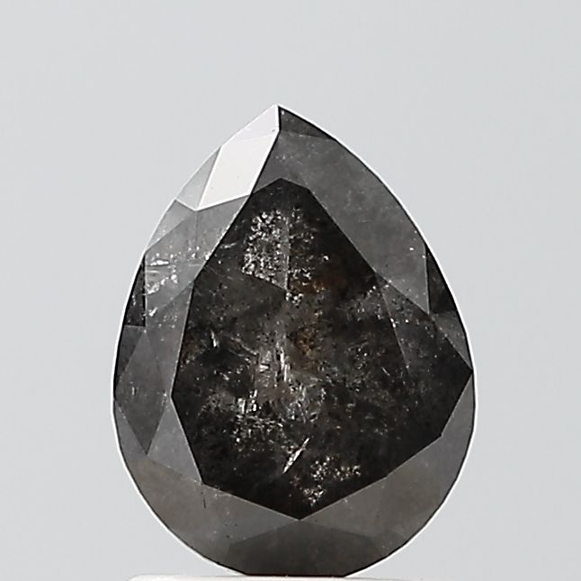 Pear Salt And Pepper Natural Diamond 1.39ct VS1 loose diamond