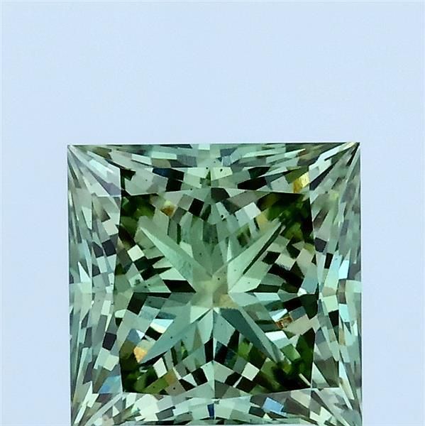 Princess Fancy Vivid Green Lab-grown Diamond 2.02ct VS2 loose diamond