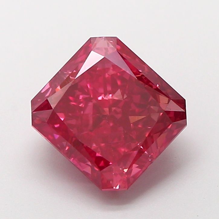 Square Radiant Fancy Vivid Pink Lab-grown Diamond 3.03ct VVS2 loose diamond