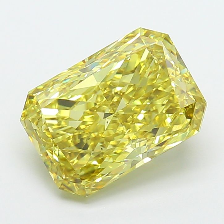 Radiant Fancy Intense Yellow Lab-grown Diamond 5ct VS2 loose diamond