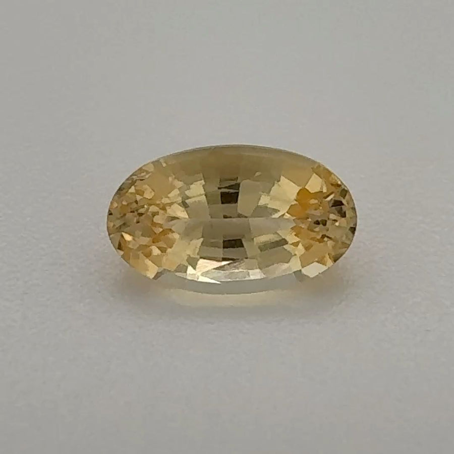 Oval Yellow Topaz 0.765ct loose gemstone