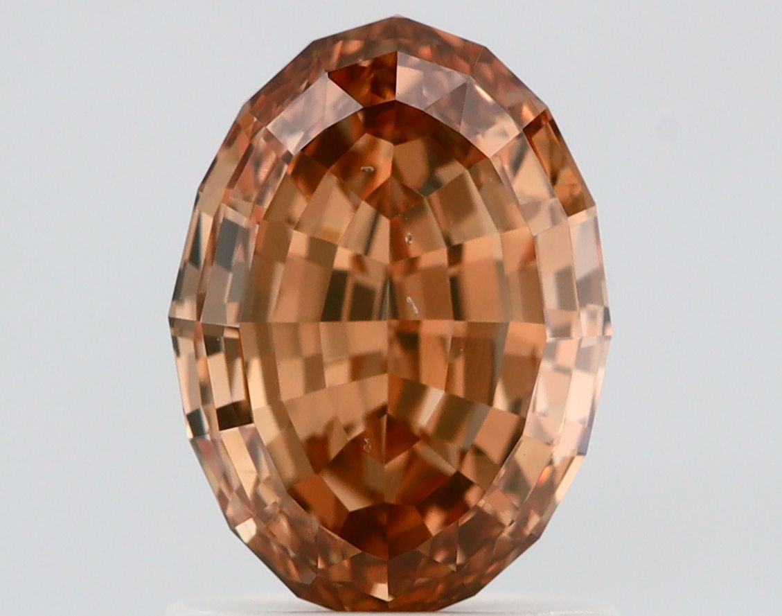 Oval Fancy Brown Orange Natural Diamond 1.53ct SI1 loose diamond